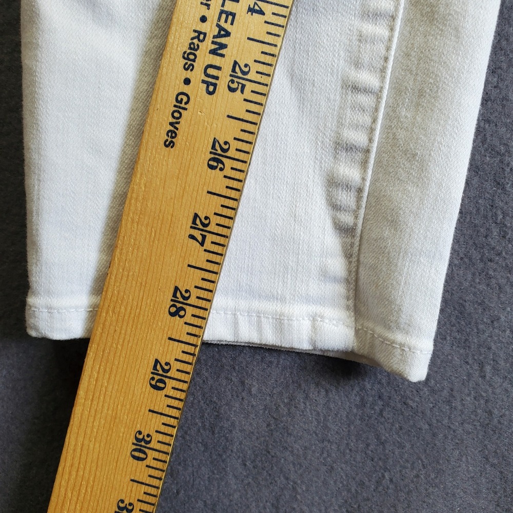 Talbots Slim Ankle Jeans Womens 8 White Stretch Cotton Blend Denim Pants - Picture 8 of 9